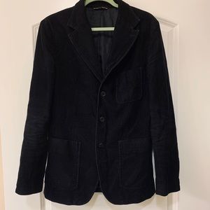 Zara Man black velvet blazer size L